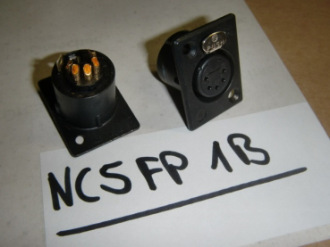 NC5FP-1-B XLR-Einbaubuchse NC5FP1 / Flanschdose 5-polig